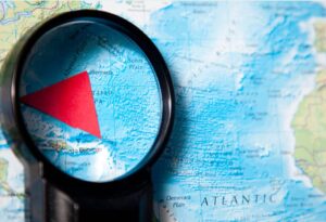 showing Bermuda Triangle from lens 